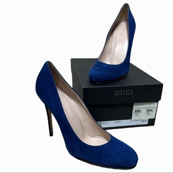 Barneys New York blue suede stiletto heels size 9.5 - Picture 12 of 14